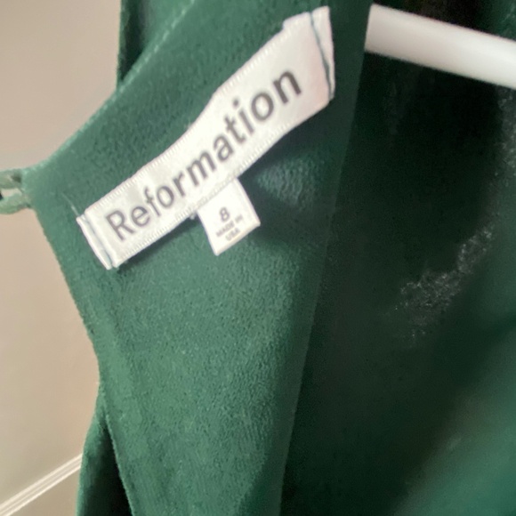 Reformation Senna Dress, Dark Green, Size 8, worn once - Picture 2 of 2